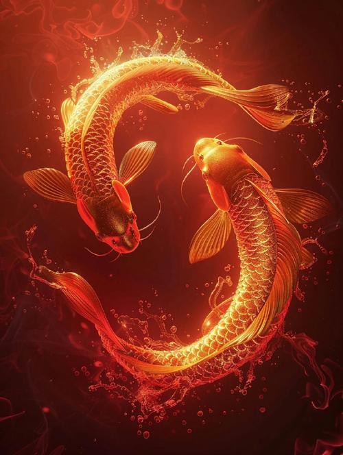 紅錦鯉魚圖片