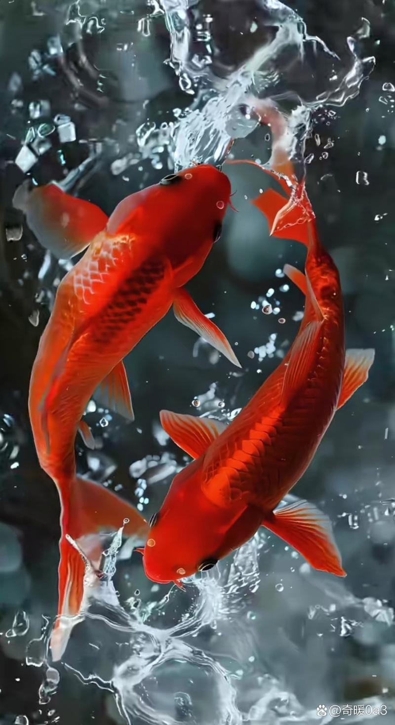 紅錦鯉魚圖片