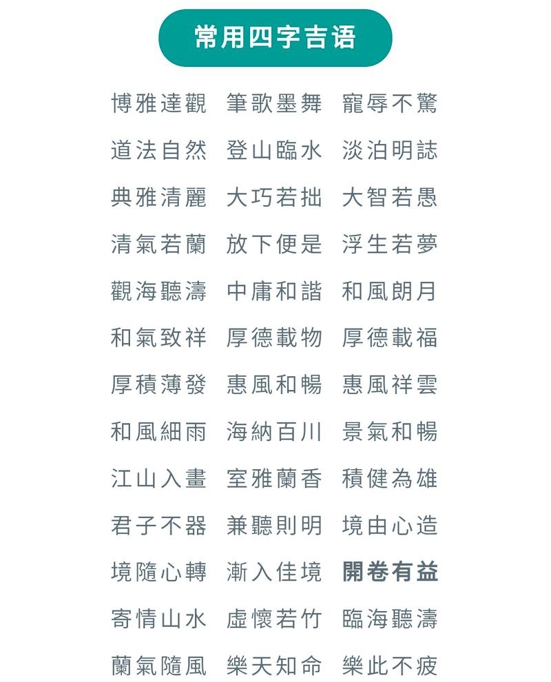 玄學最吉利的四字