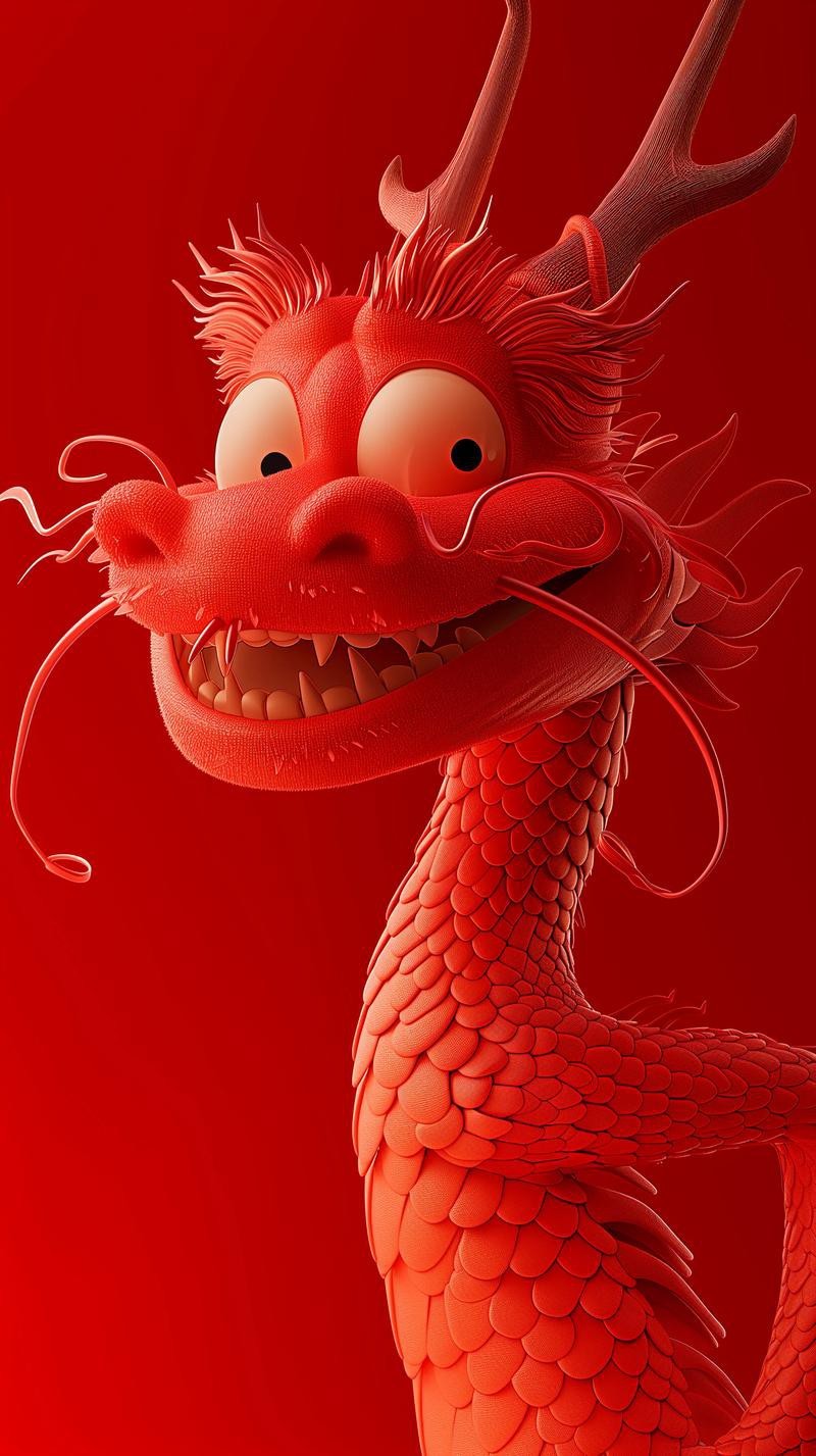 有沒有紅色龍的壁紙或手機殼？