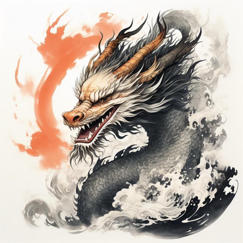 有沒有更多風格的招財龍圖片？
