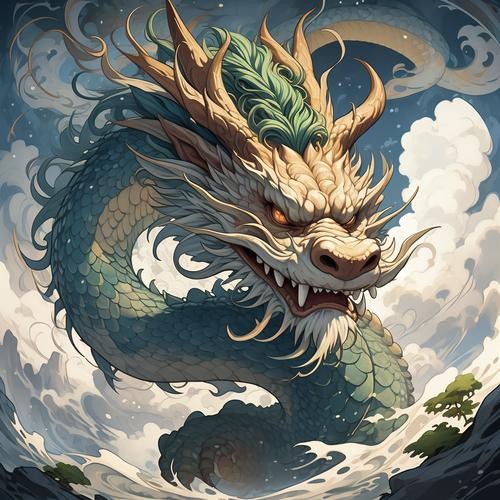有沒有更多風格的招財龍圖片？
