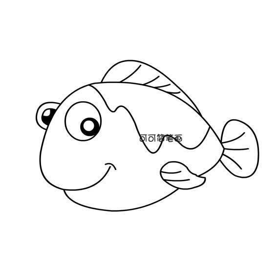金龍魚簡(jiǎn)筆畫圖片大全