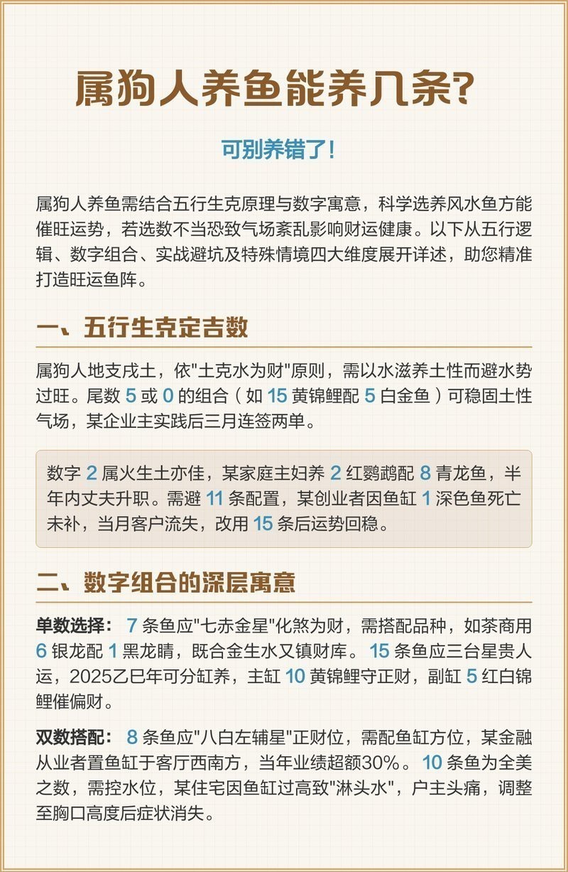 屬狗人養魚大忌