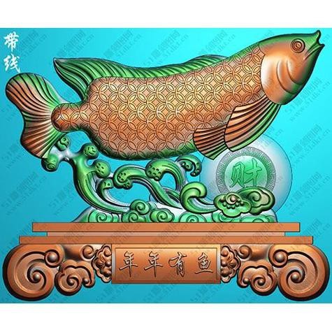 金龍魚浮雕圖片