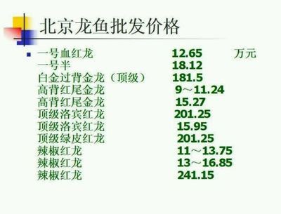 白金龍魚價格走勢圖分析表（白金龍魚價格走勢圖）