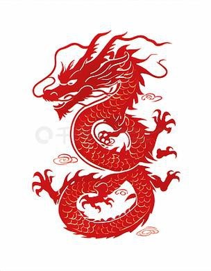 紅色的龍圖片