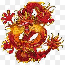 紅色的龍圖片