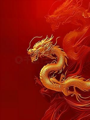 紅色的龍圖片