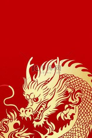 紅色的龍圖片