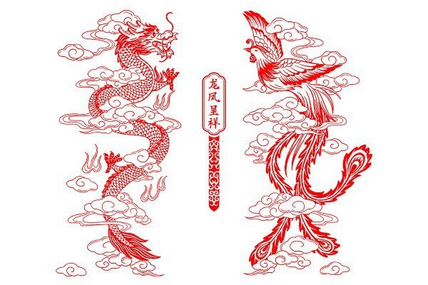 紅色的龍圖片