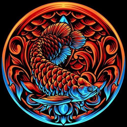 金龍魚吉祥如意卡圖片