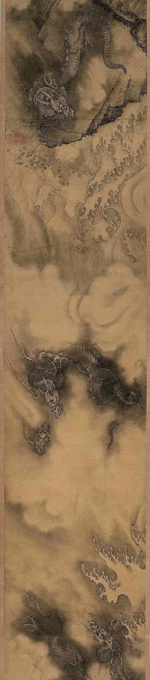 龍頭朝右的龍畫有哪些名人作品？