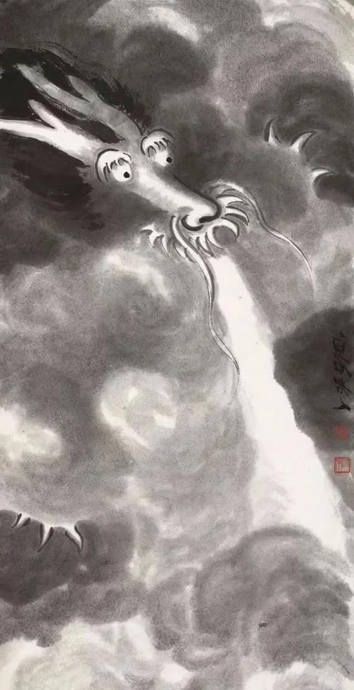 龍頭朝右的龍畫有哪些名人作品？