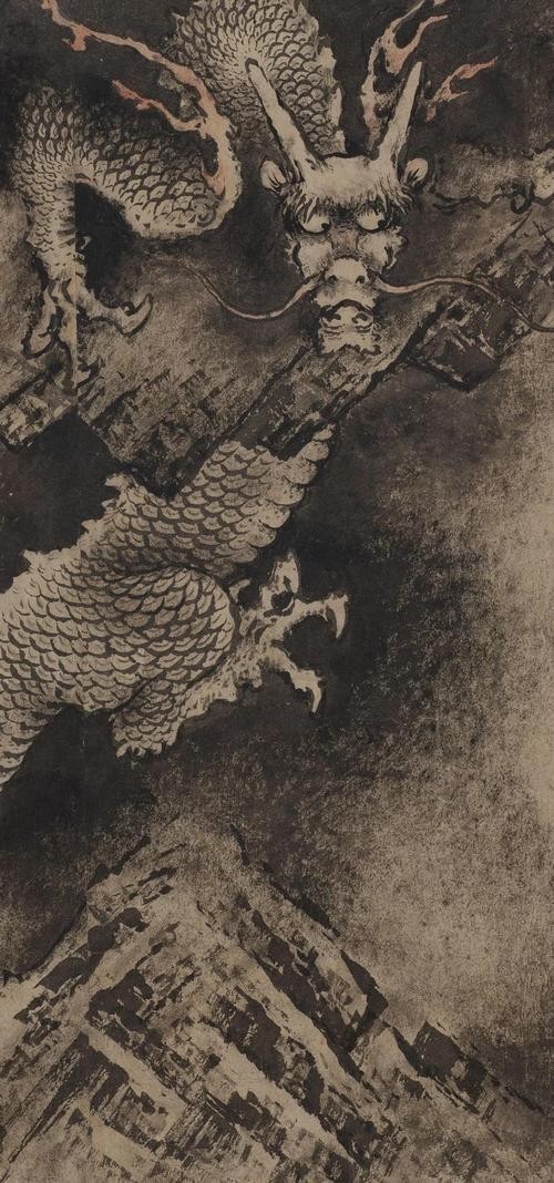 龍頭朝右的龍畫有哪些名人作品？