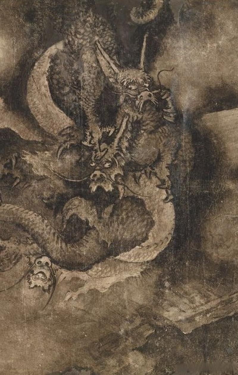 龍頭朝右的龍畫有哪些名人作品？