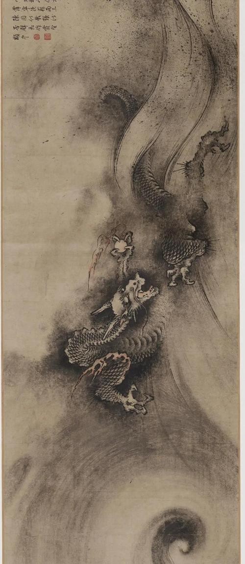 龍頭朝右的龍畫有哪些名人作品？