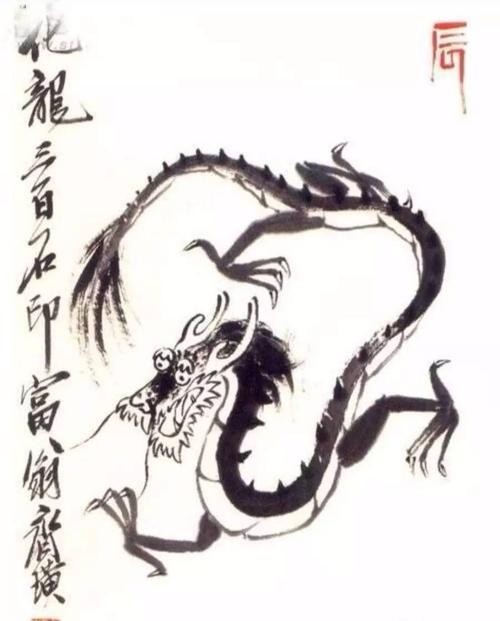 龍頭朝右的龍畫有哪些名人作品？