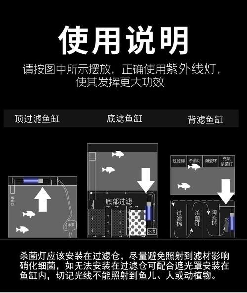 龍魚缸潛水燈正確擺放圖