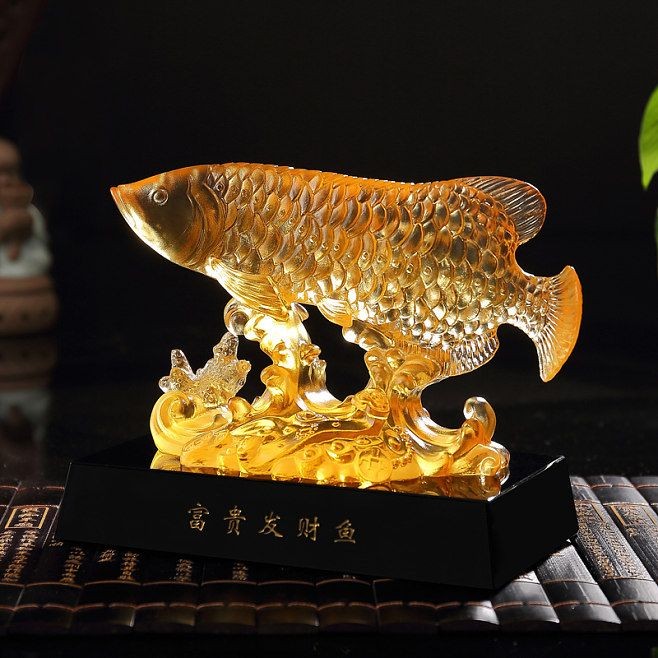 黃金金龍魚擺件材質