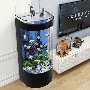 歐式半圓形魚缸背過濾圖：歐式半圓形魚缸背過濾