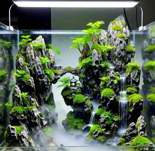 有沒有更多自然風(fēng)格的龍魚缸造景圖？