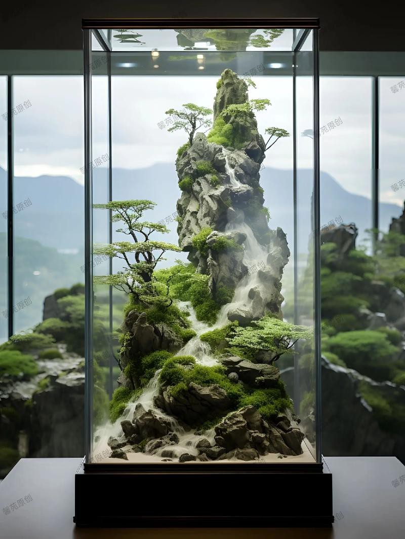 有沒有更多自然風(fēng)格的龍魚缸造景圖？