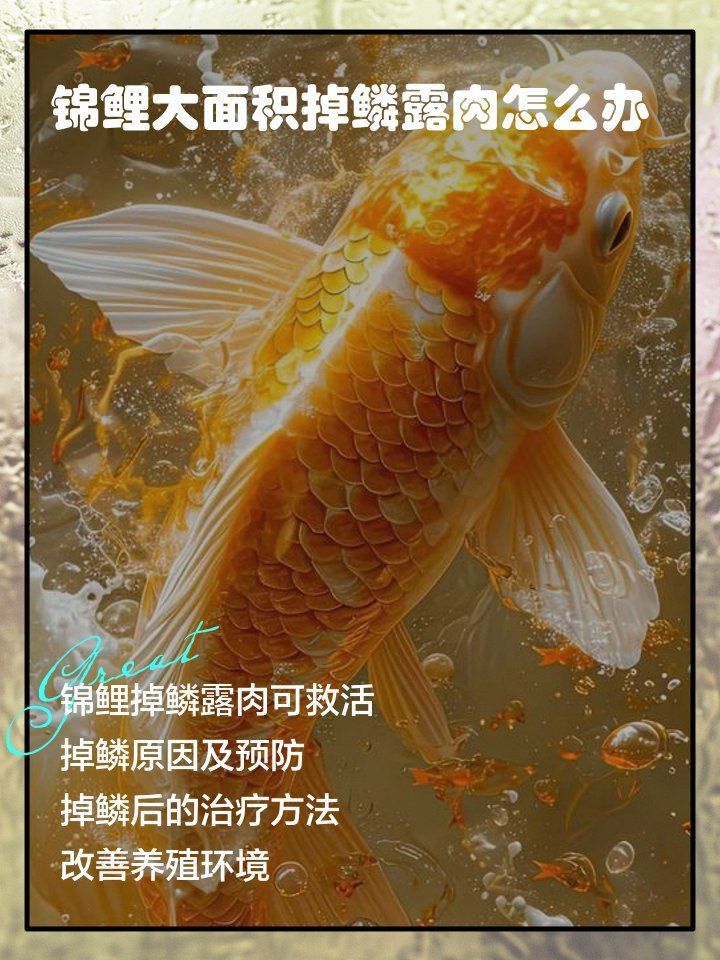 錦鯉大面積掉鱗露肉怎么辦