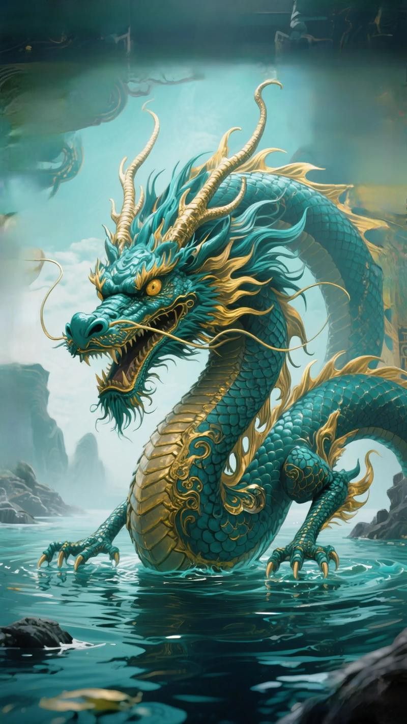推薦一些高清的藍色龍壁紙