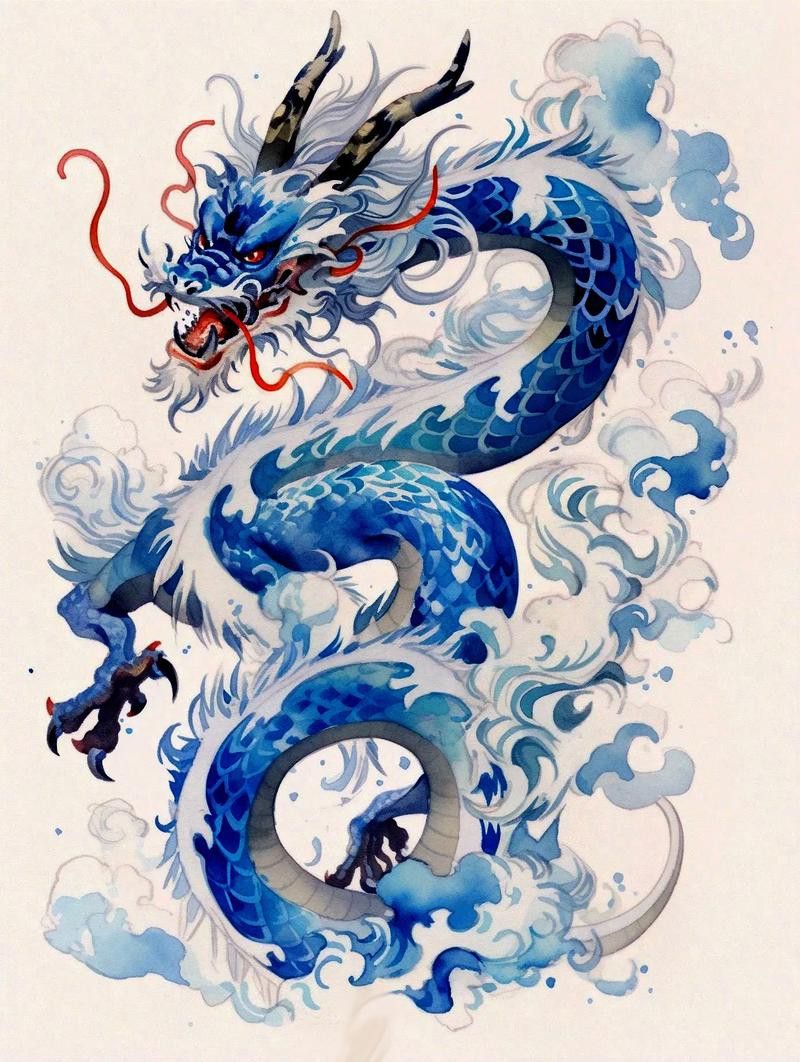 推薦一些高清的藍色龍壁紙