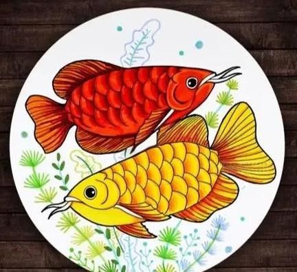 龍魚素描圖片大全大圖簡單