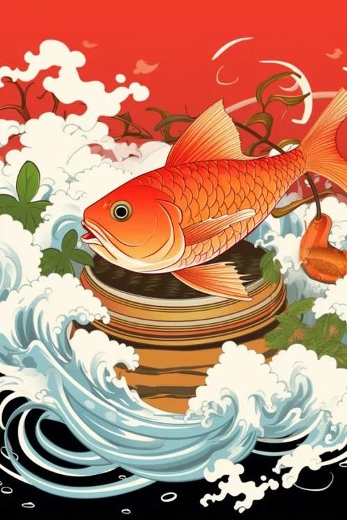 龍魚圖騰圖片高清壁紙
