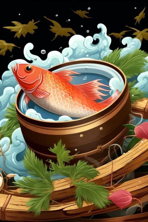 龍魚圖騰圖片高清壁紙