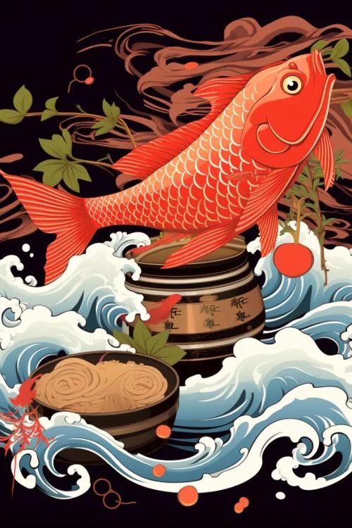 龍魚圖騰圖片高清壁紙