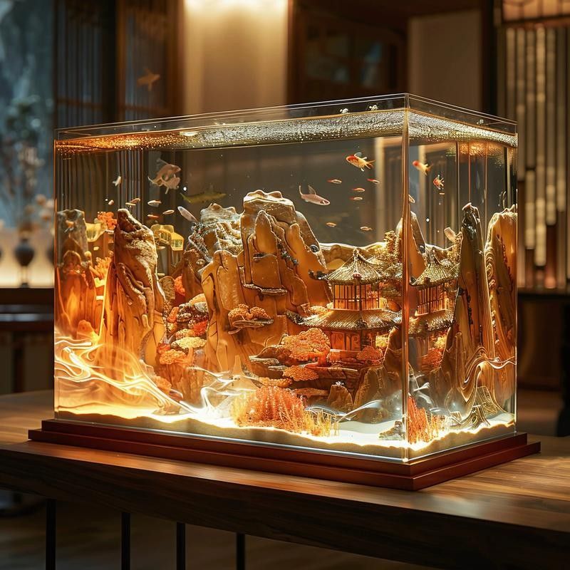 龍魚缸沉木造景圖片大全集