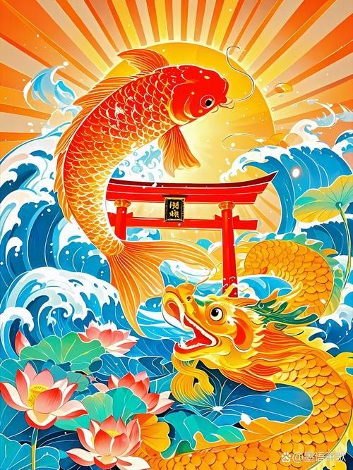 龍魚背景圖片大全大圖可愛卡通