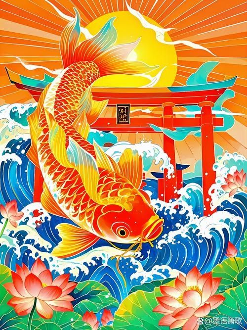龍魚背景圖片大全大圖可愛卡通