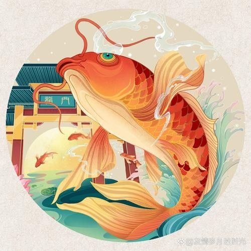 龍魚背景圖片大全大圖可愛卡通