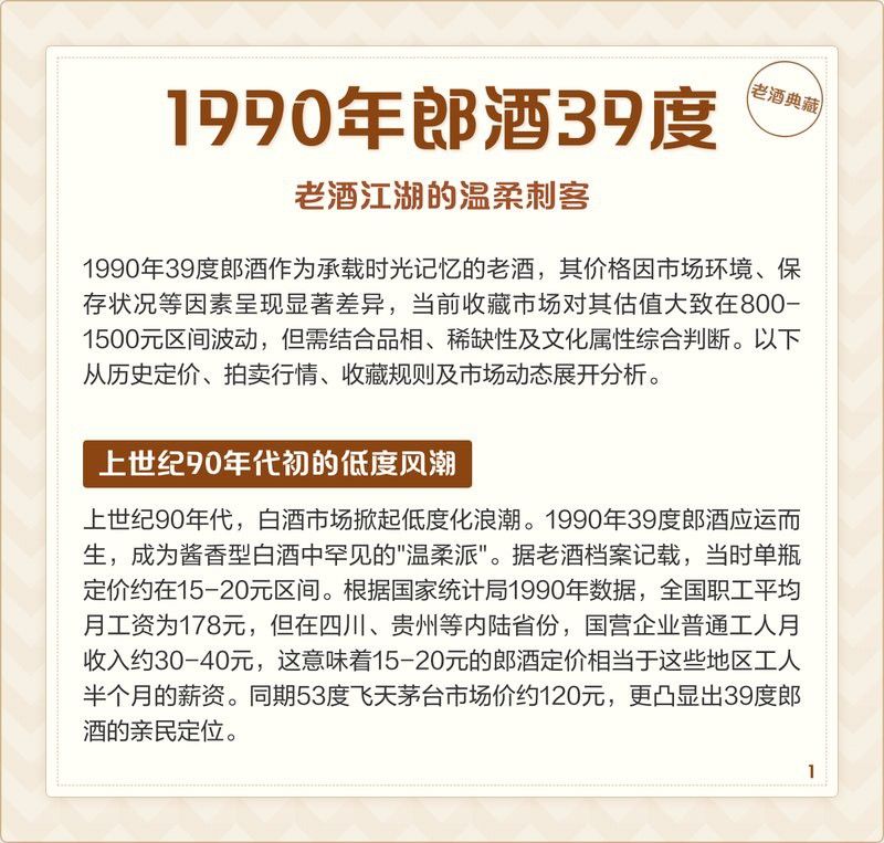 39度低度老酒的市場價格是多少？