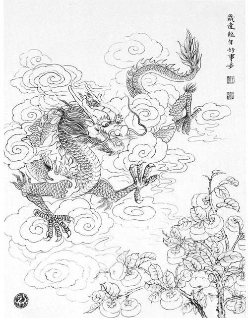 龍頭朝右的畫作有哪些名家作品？