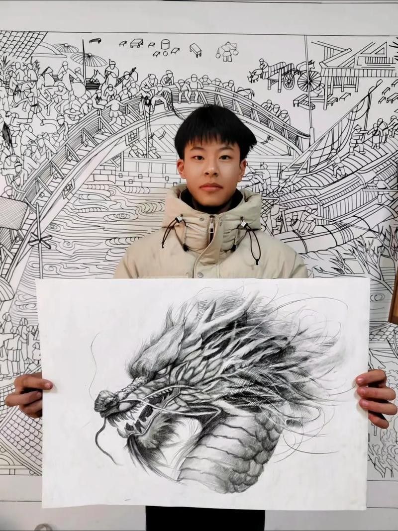 龍頭朝右的畫作有哪些名家作品？