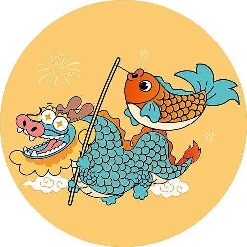 龍魚圖片壁紙卡通畫