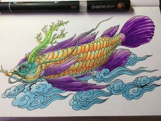 龍魚怎么畫才好看照片：龍魚怎么畫才好看 龍魚怎么畫才好看照片：龍魚怎么畫才好看 龍魚百科 第3張