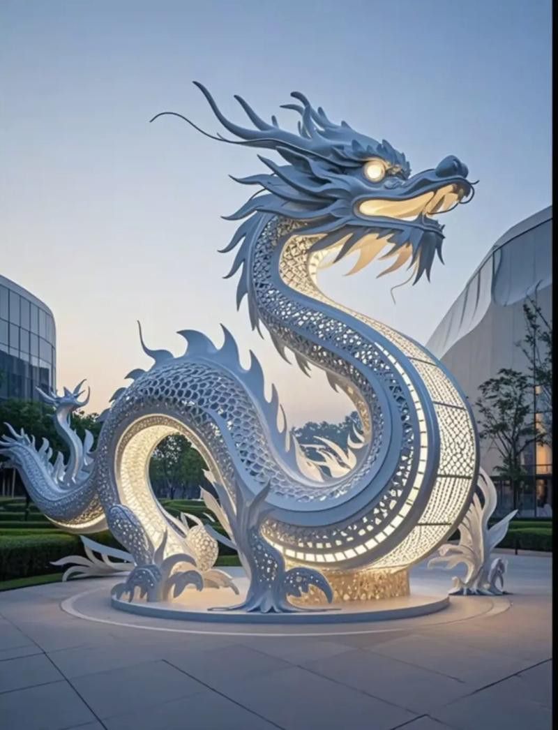 推薦一些金龍雕塑的經典款式 推薦一些金龍雕塑的經典款式 龍魚百科 第10張