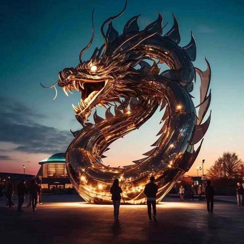 推薦一些金龍雕塑的經典款式 推薦一些金龍雕塑的經典款式 龍魚百科 第13張