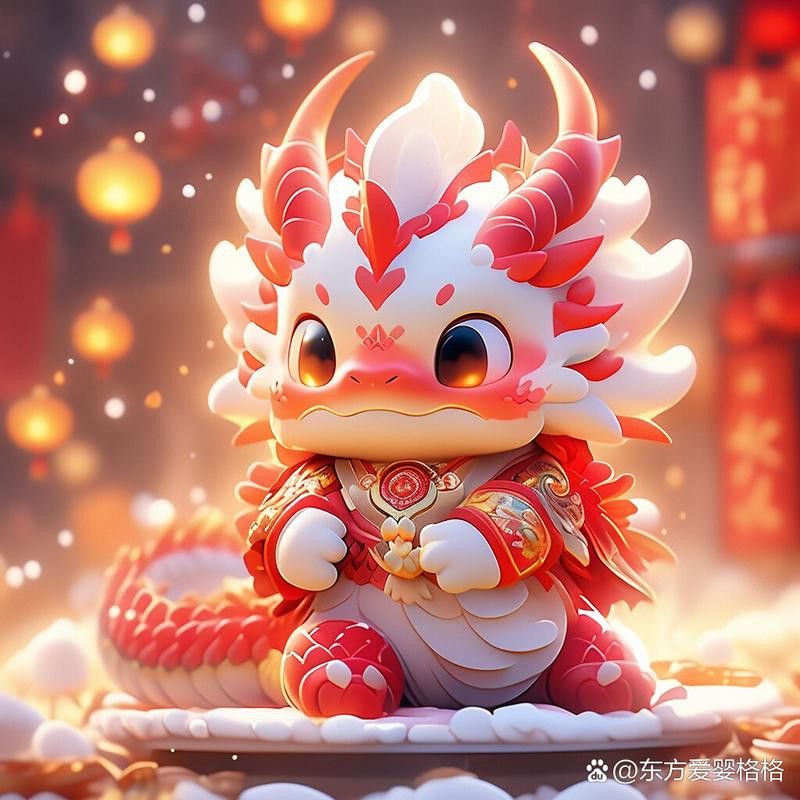 有沒有更多簡潔風格的紅龍魚頭像？