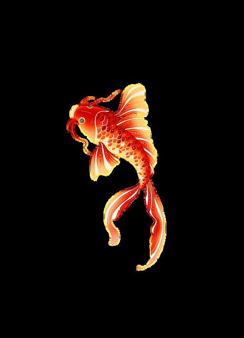有沒有更多簡潔風格的紅龍魚頭像？