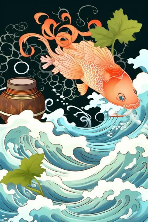 有沒有更多簡潔風格的紅龍魚頭像？