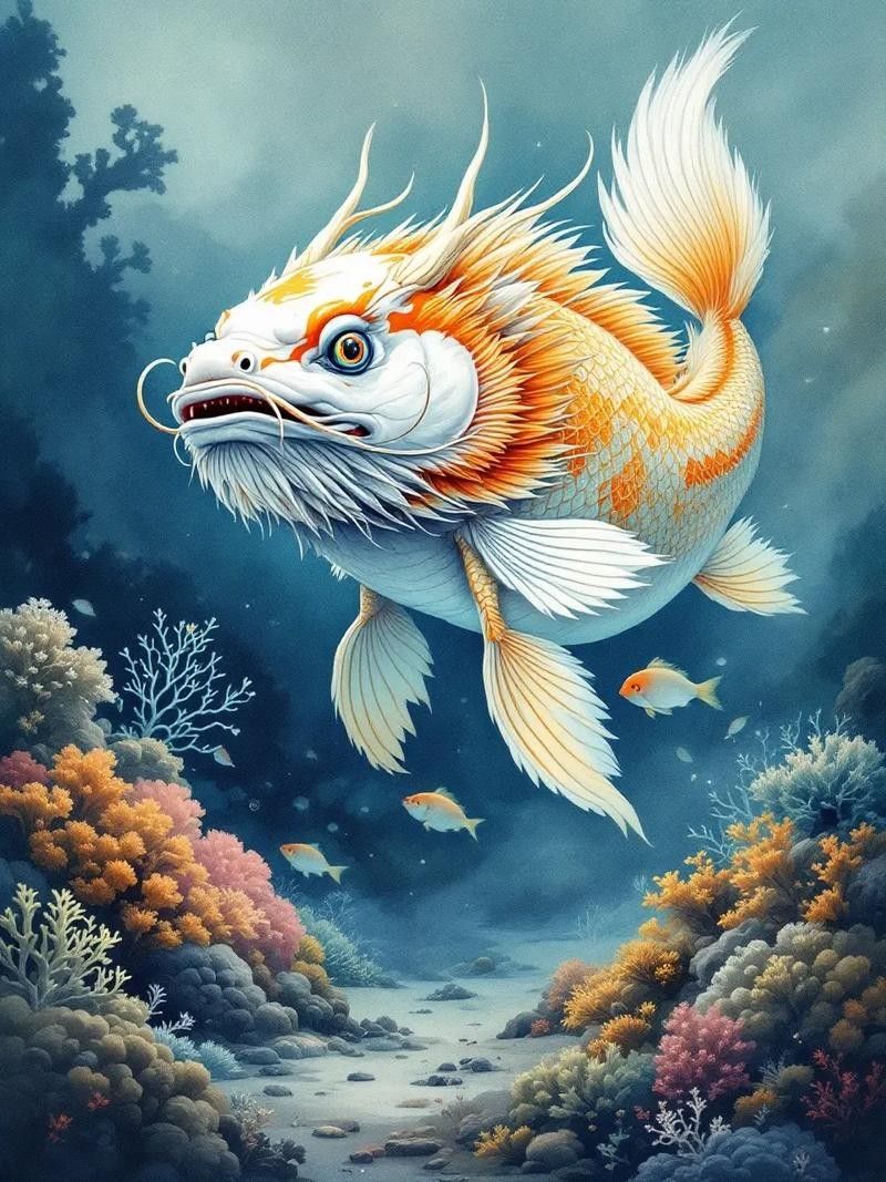 龍魚背景圖片可愛