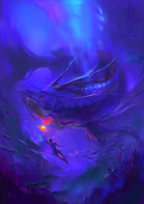 龍魚背景圖片可愛